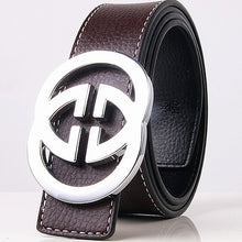 Load image into Gallery viewer, Solid Alloy G Belt High Quality Brand Designer Men&#39;s Real Genuine Leather Belts G BUCKLE