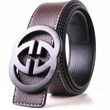 Load image into Gallery viewer, Solid Alloy G Belt High Quality Brand Designer Men&#39;s Real Genuine Leather Belts G BUCKLE