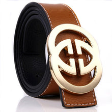 Load image into Gallery viewer, Solid Alloy G Belt High Quality Brand Designer Men&#39;s Real Genuine Leather Belts G BUCKLE