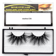 Load image into Gallery viewer, Visofree Eyelashes Mink Eyelashes Criss-cross Strands Cruelty Free 3D 25mm Lashes Mink Lashes Soft Dramatic Eyelashes E80 Makeup