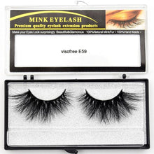 Load image into Gallery viewer, Visofree Eyelashes Mink Eyelashes Criss-cross Strands Cruelty Free 3D 25mm Lashes Mink Lashes Soft Dramatic Eyelashes E80 Makeup