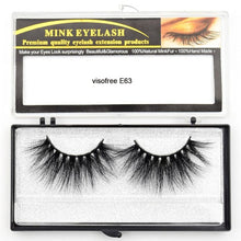 Load image into Gallery viewer, Visofree Eyelashes Mink Eyelashes Criss-cross Strands Cruelty Free 3D 25mm Lashes Mink Lashes Soft Dramatic Eyelashes E80 Makeup