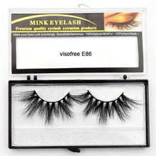 Load image into Gallery viewer, Visofree Eyelashes Mink Eyelashes Criss-cross Strands Cruelty Free 3D 25mm Lashes Mink Lashes Soft Dramatic Eyelashes E80 Makeup