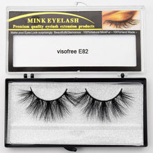 Load image into Gallery viewer, Visofree Eyelashes Mink Eyelashes Criss-cross Strands Cruelty Free 3D 25mm Lashes Mink Lashes Soft Dramatic Eyelashes E80 Makeup