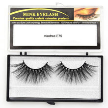 Load image into Gallery viewer, Visofree Eyelashes Mink Eyelashes Criss-cross Strands Cruelty Free 3D 25mm Lashes Mink Lashes Soft Dramatic Eyelashes E80 Makeup