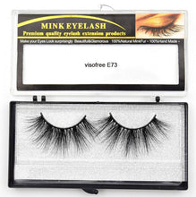 Load image into Gallery viewer, Visofree Eyelashes Mink Eyelashes Criss-cross Strands Cruelty Free 3D 25mm Lashes Mink Lashes Soft Dramatic Eyelashes E80 Makeup