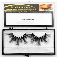 Load image into Gallery viewer, Visofree Eyelashes Mink Eyelashes Criss-cross Strands Cruelty Free 3D 25mm Lashes Mink Lashes Soft Dramatic Eyelashes E80 Makeup