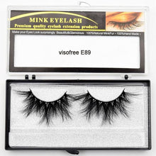 Load image into Gallery viewer, Visofree Eyelashes Mink Eyelashes Criss-cross Strands Cruelty Free 3D 25mm Lashes Mink Lashes Soft Dramatic Eyelashes E80 Makeup