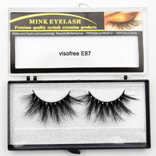 Load image into Gallery viewer, Visofree Eyelashes Mink Eyelashes Criss-cross Strands Cruelty Free 3D 25mm Lashes Mink Lashes Soft Dramatic Eyelashes E80 Makeup
