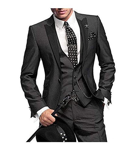 Notch Lapel Men 3 Piece Suits Complete With Jacket+Vest+Pants , Great For Any Formal Event