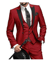Load image into Gallery viewer, Notch Lapel Men 3 Piece Suits Complete With Jacket+Vest+Pants , Great For Any Formal Event