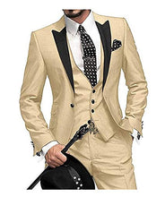 Load image into Gallery viewer, Notch Lapel Men 3 Piece Suits Complete With Jacket+Vest+Pants , Great For Any Formal Event