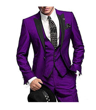 Load image into Gallery viewer, Notch Lapel Men 3 Piece Suits Complete With Jacket+Vest+Pants , Great For Any Formal Event