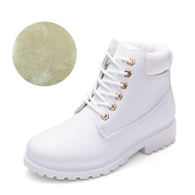 Load image into Gallery viewer, Designer Winter Ankle Snow Boots For Women Female Warm Fur White Boots Lace Up Bota Feminina Shoes For Women Botas Mujer