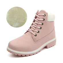 Load image into Gallery viewer, Designer Winter Ankle Snow Boots For Women Female Warm Fur White Boots Lace Up Bota Feminina Shoes For Women Botas Mujer