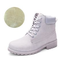 Load image into Gallery viewer, Designer Winter Ankle Snow Boots For Women Female Warm Fur White Boots Lace Up Bota Feminina Shoes For Women Botas Mujer