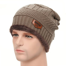 Load image into Gallery viewer, Fashion Knitted Winter Hats For Men Thick and Warm Men Winter Hat Black Autumn Beanie Hat Men Wool Ski Hats Beanies Bonnet 2019
