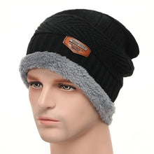Load image into Gallery viewer, Fashion Knitted Winter Hats For Men Thick and Warm Men Winter Hat Black Autumn Beanie Hat Men Wool Ski Hats Beanies Bonnet 2019
