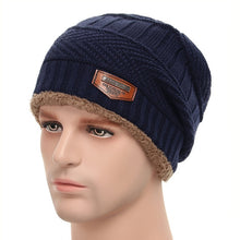 Load image into Gallery viewer, Fashion Knitted Winter Hats For Men Thick and Warm Men Winter Hat Black Autumn Beanie Hat Men Wool Ski Hats Beanies Bonnet 2019