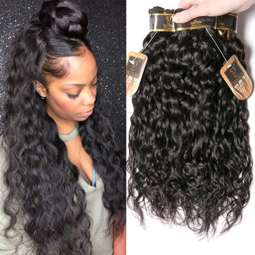 Indian Water Wave Hair Bundles Human Hair Weave Bundles 1B/ Natural Color