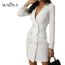 Load image into Gallery viewer, Elegant Women Fashion Pencil Dress Autumn Office Lady Long Sleeve Casual Blazer Dress 2019 Winter Slim Suit Ladies Dresses