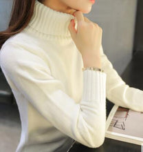 Load image into Gallery viewer, Women Soft Knitted Turtleneck Sweater