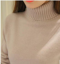 Load image into Gallery viewer, Women Soft Knitted Turtleneck Sweater