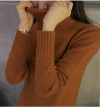 Load image into Gallery viewer, Women Soft Knitted Turtleneck Sweater
