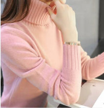 Load image into Gallery viewer, Women Soft Knitted Turtleneck Sweater