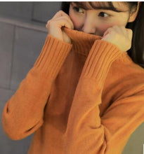 Load image into Gallery viewer, Women Soft Knitted Turtleneck Sweater
