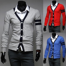 Load image into Gallery viewer, ZOGAA 2019 New Men&#39;s Fashion Winter Autumn Solid Men Sweaters High Quality V-Neck Cardigan Casual Cotton Male Popular Sweaters