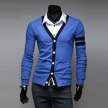 Load image into Gallery viewer, ZOGAA 2019 New Men&#39;s Fashion Winter Autumn Solid Men Sweaters High Quality V-Neck Cardigan Casual Cotton Male Popular Sweaters