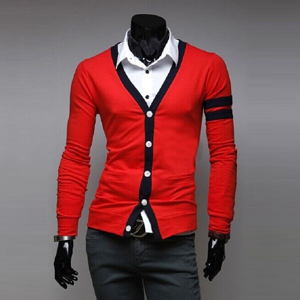 ZOGAA 2019 New Men's Fashion Winter Autumn Solid Men Sweaters High Quality V-Neck Cardigan Casual Cotton Male Popular Sweaters