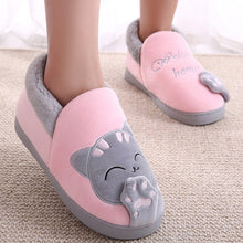 Load image into Gallery viewer, House Shoes plush cat print