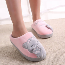 Load image into Gallery viewer, House Shoes plush cat print