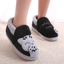 Load image into Gallery viewer, House Shoes plush cat print