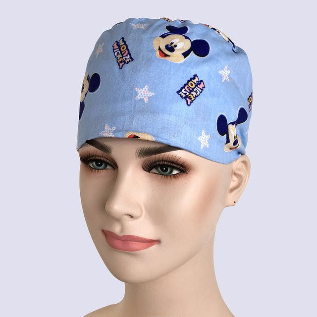 Medical Surgical caps Dentistry pet doctor nurse caps cotton breathable adjustable pharmacy hats Beauty salon uniform work hats