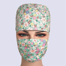 Load image into Gallery viewer, Medical Surgical caps Dentistry pet doctor nurse caps cotton breathable adjustable pharmacy hats Beauty salon uniform work hats