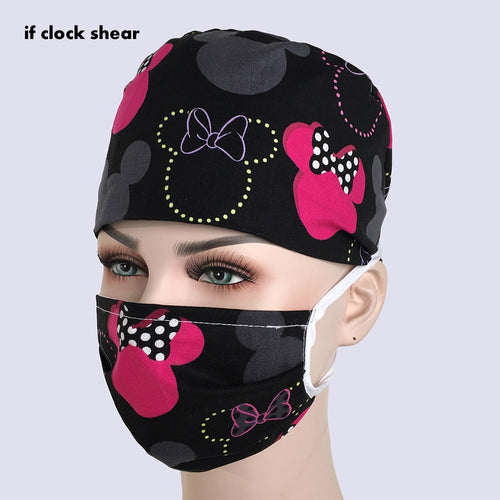 Unisex clinic work hat printing men's surgical cap practice nurse cap medical hat hospital doctor aboratory printing