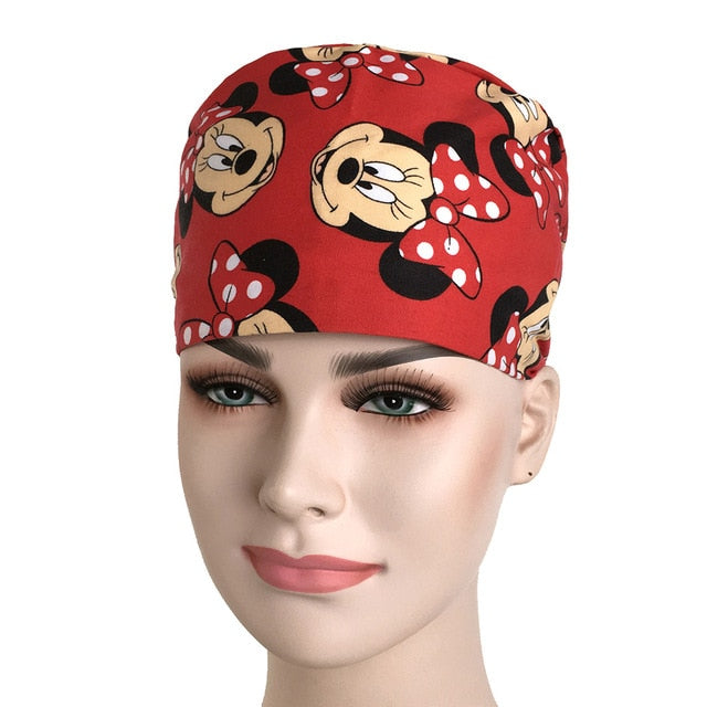 Unisex  clinic work hat Cleaning men's surgical cap practice nurse cap medical hat hospital doctor aboratory printing