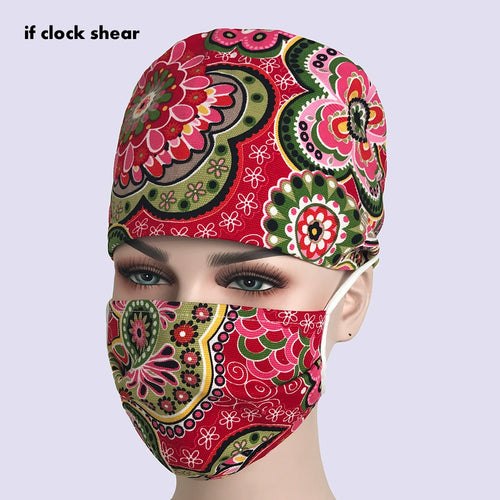 New veterinary clinic work hat Adjustable men's surgical cap practice nurse cap medical hat hospital doctor aboratory printing