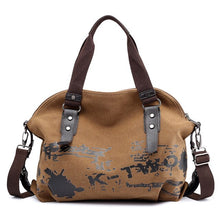 Load image into Gallery viewer, Vintage Graffiti Canvas Handbags Women&#39;s Shoulder Bags Designer Female Shoulder messenger Bags Ladies Totes Fashion Large Bag