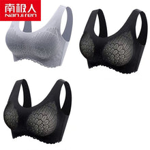 Load image into Gallery viewer, NANJIREN Women Clothing 3pcs Latex Bra Seamless Bras For Women Underwear Push Up No Trace Bralette With Pad Vest Top Bra