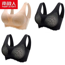 Load image into Gallery viewer, NANJIREN Women Clothing 3pcs Latex Bra Seamless Bras For Women Underwear Push Up No Trace Bralette With Pad Vest Top Bra