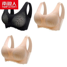Load image into Gallery viewer, NANJIREN Women Clothing 3pcs Latex Bra Seamless Bras For Women Underwear Push Up No Trace Bralette With Pad Vest Top Bra