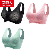 Load image into Gallery viewer, NANJIREN Women Clothing 3pcs Latex Bra Seamless Bras For Women Underwear Push Up No Trace Bralette With Pad Vest Top Bra