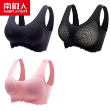 Load image into Gallery viewer, NANJIREN Women Clothing 3pcs Latex Bra Seamless Bras For Women Underwear Push Up No Trace Bralette With Pad Vest Top Bra