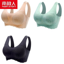 Load image into Gallery viewer, NANJIREN Women Clothing 3pcs Latex Bra Seamless Bras For Women Underwear Push Up No Trace Bralette With Pad Vest Top Bra