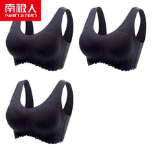Load image into Gallery viewer, NANJIREN Women Clothing 3pcs Latex Bra Seamless Bras For Women Underwear Push Up No Trace Bralette With Pad Vest Top Bra