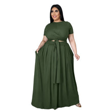 Load image into Gallery viewer, Plus Size Women Clothing Two Piece Set Top and Long Skirt Plus Size Sets 5XL 4XL Plus Size Conjuntos Black Yellow Green Outfits